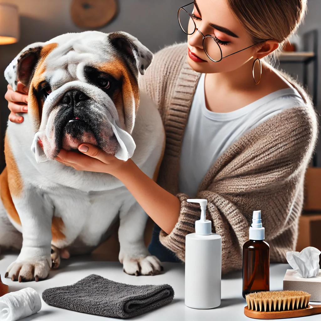 Bulldog Skin Fold Infections at home