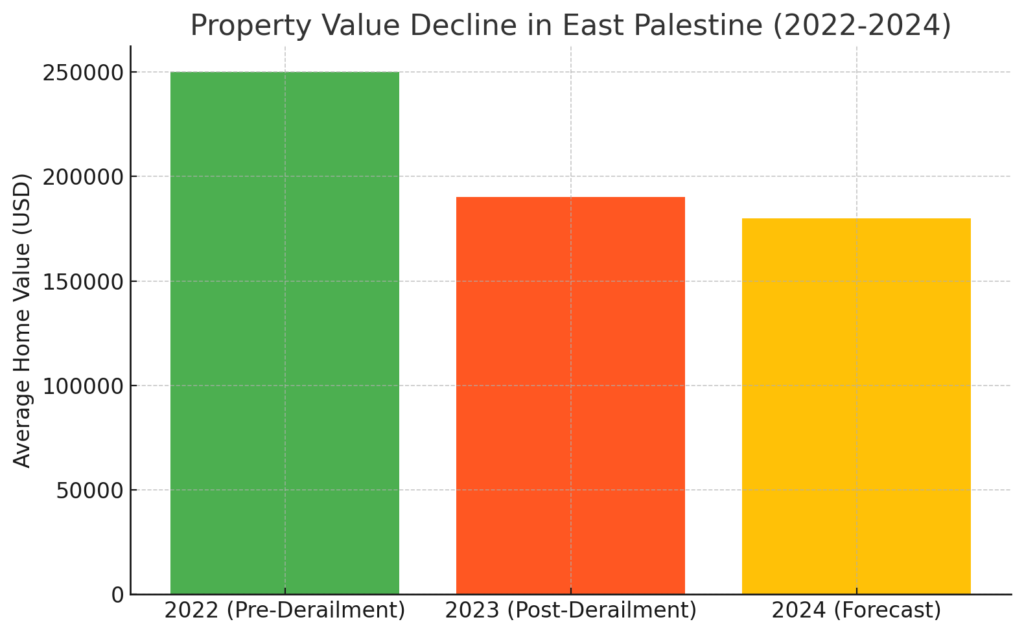 property value declines in east palestine ohio post train derailment